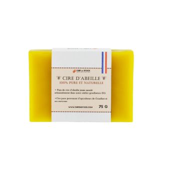 Pain de cire d'abeille 100% pure Cuir en Stock - 75 g