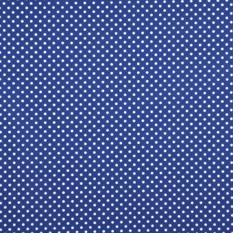 Tissu coton ponto motif petits pois bleu marine