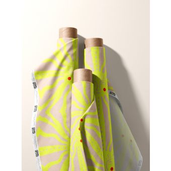 LE SOLEIL JAUNE TISSU IMPERMEABLE AU METRE