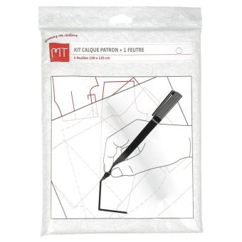 Kit calque patron 4 films + 1 feutre MT