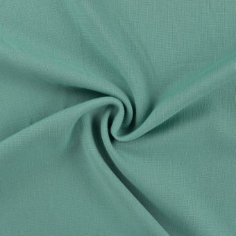 Toile polyester effet lin épaisse unie verte