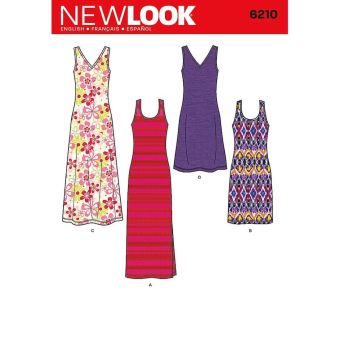 Patron New Look 6210 - robe estivale femme