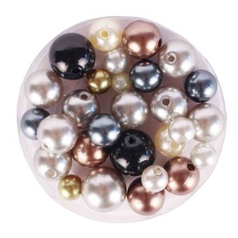 Perles pour enfant nacrées rondes tendances 0,8cm 130 pièces
