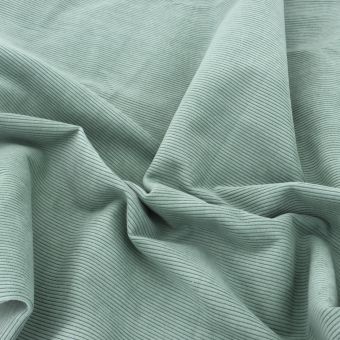 Tissu velours côtelé uni STARSKY Lagon