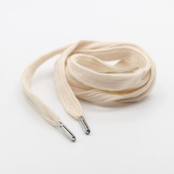 Cordon plat 12mm sweat pantalon creme - 140cm