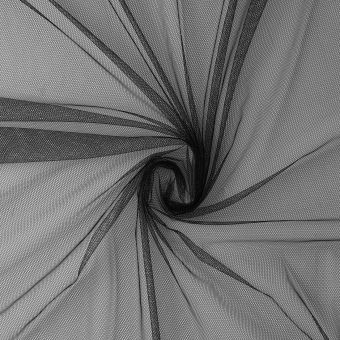 Tissu tulle doux noir grande largeur