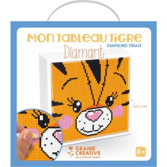 Tableau diamond mosaic modèle tigre