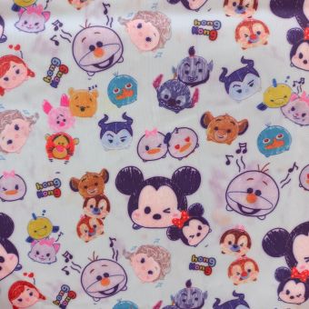 Coupon 100x100cm Toile imperméable personnages Disney