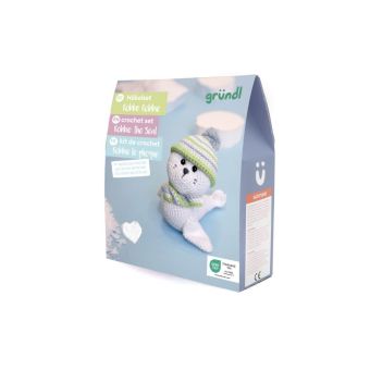 Kit crochet Gründl Robbie le Phoque – Amigurumi 100% coton facile à réaliser