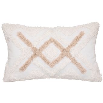 Housse de coussin rectangulaire tuftée