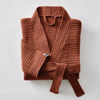 Peignoir kimono mixte Gaze de coton unie Gaïa l'Effet Papillon