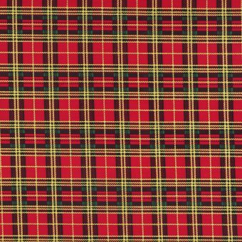 Tissu coton tartan rouge