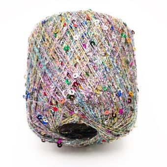 Pelote de fil à tricoter Pluie d'étoiles multicolore - Plassard