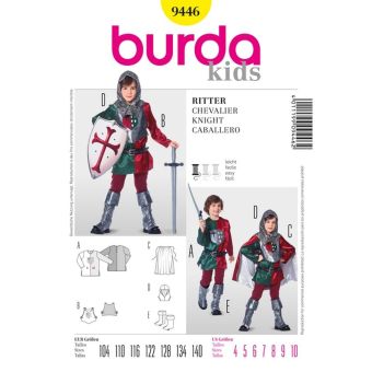 Patron Burda 9446 - déguisement enfant chevalier
