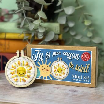 Mini kit point de croix The Crafty Kit Compagny- Tu es mon rayon de soleil