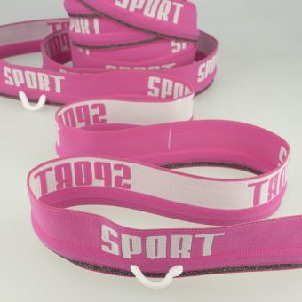 Élastique sport cordon rose