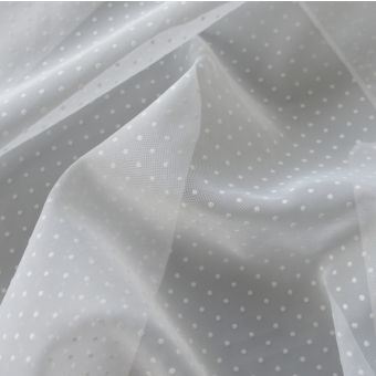 Tissu en voile à plumetis - Laize : 150 cm