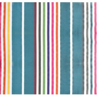 Tissu outdoor déperlant anti-uv bleu canard rayé multico 150 cm