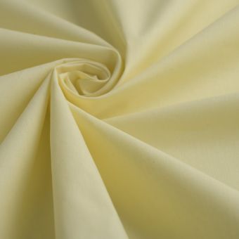 Tissu popeline coton Poppie jaune pale