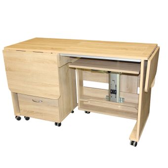 Table de couture : "Quilter's dream" :  couleur  chêne : 127x53.5x76 cm