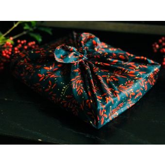 Emballage Réutilisable Furoshiki Satin Luxe Coton M : Mon Jardin de Gui