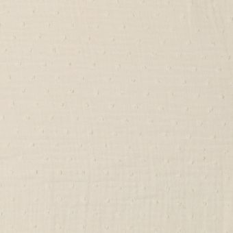 Tissu double gaze plumetis bio écru