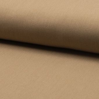 Tissu lainage fin extensible uni camel