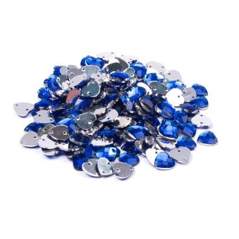 Sequin à coudre coeur marine 8x8mm