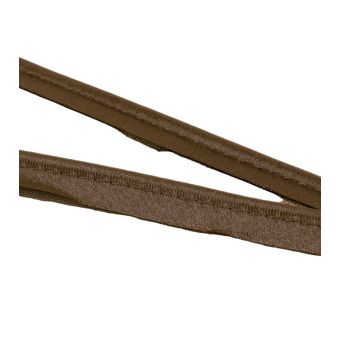 Bobine 25m passepoil satin 10mm marron foncé