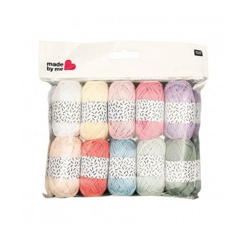 Minis pelotes de coton à tricoter 10 x 10gr - VINTAGE - Rico Design