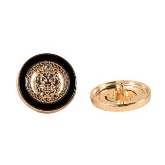 Bouton alliage bijou noir or