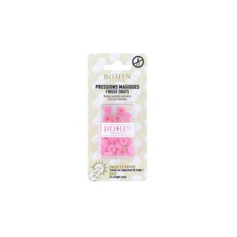 Boutons pressions magiques 9mm rose x8