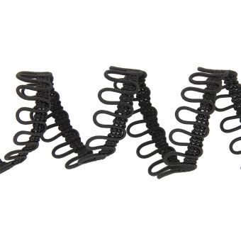 Elastique boutonnière noir 17 mm