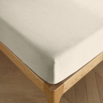 Drap housse 140 x 190 cm bonnet 30 cm "Prémium" pour lit 2 places