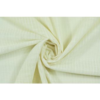 Coupon 300x150cm de Pur lin ivoire à grosse trame rayée