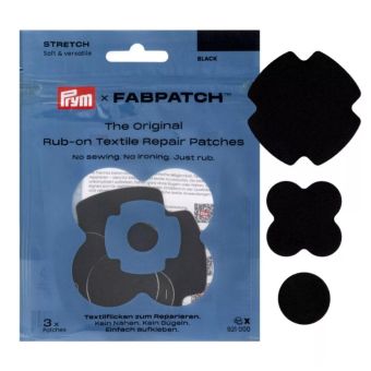 Lot de 3 patchs réparation Rub-On stretch noir - Prym