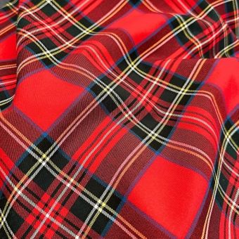 Tissu Tartan Écossais Rouge