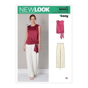 Patron New Look 6662 haut et pantalon 38 à 50
