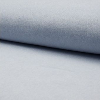 Tissu polaire coton bio duveteuse bleu ciel