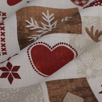 Tissu bachette slub Val Thorens beige