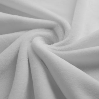 Tissu Minky lisse premium blanc