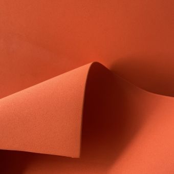 Tissu gomme caoutchouc Eva orange au mètre