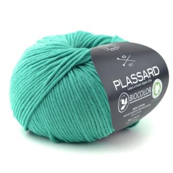 Pelote de fil à tricoter Biocolor turquoise - Plassard