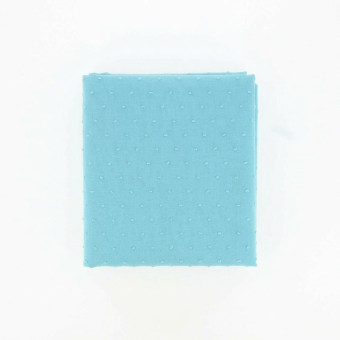 Grand coupon tissu uni 135x80cm plumetis bleu