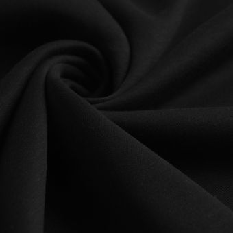 Tissu molleton Molly uni noir