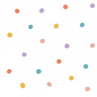 Tissu Impermeable Pois Couleurs, coupon 1m x laize (155cm)