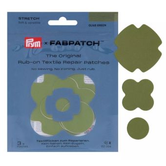 Lot de 3 patchs réparation Rub-On stretch vert olive - Prym