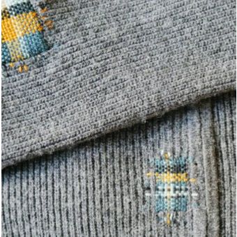 Kit broderie réparation - SOS petit trou écossais bleu - Green Bobine