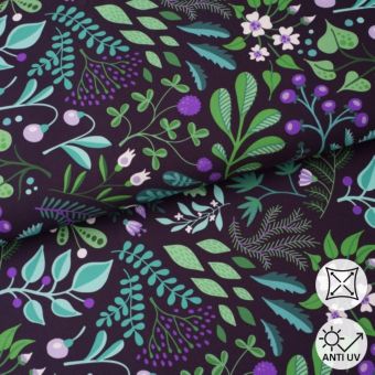 Tissu lycra et polyester recyclé maillot bain et sport jardin botanique - Albstoffe