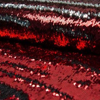 Tissu sequin rouge